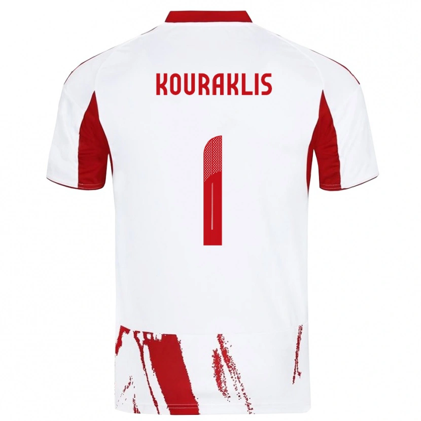 Danxen Dětské Georgios Kouraklis #1 Bíločervená Daleko Hráčské Dresy 2025/26 Dres