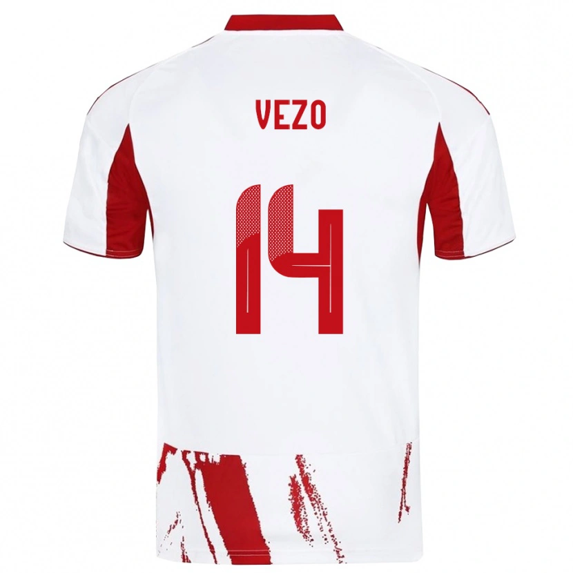 Danxen Dětské Rúben Vezo #14 Bíločervená Daleko Hráčské Dresy 2025/26 Dres
