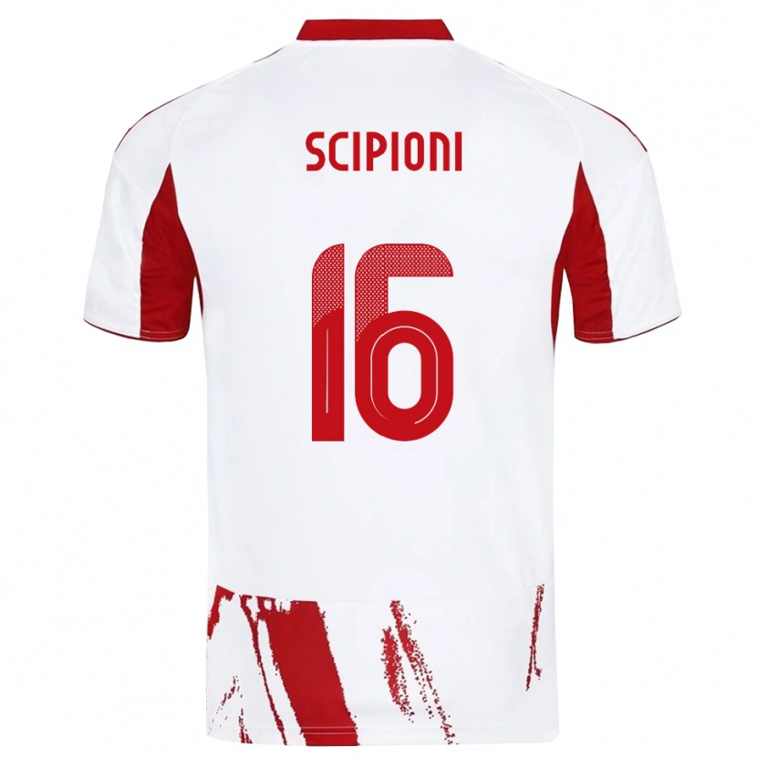 Danxen Dětské Lorenzo Scipioni #16 Bíločervená Daleko Hráčské Dresy 2025/26 Dres