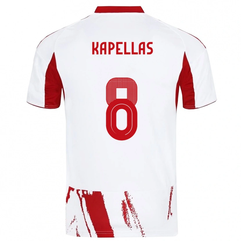 Danxen Dětské Christos Kapellas #8 Bíločervená Daleko Hráčské Dresy 2025/26 Dres