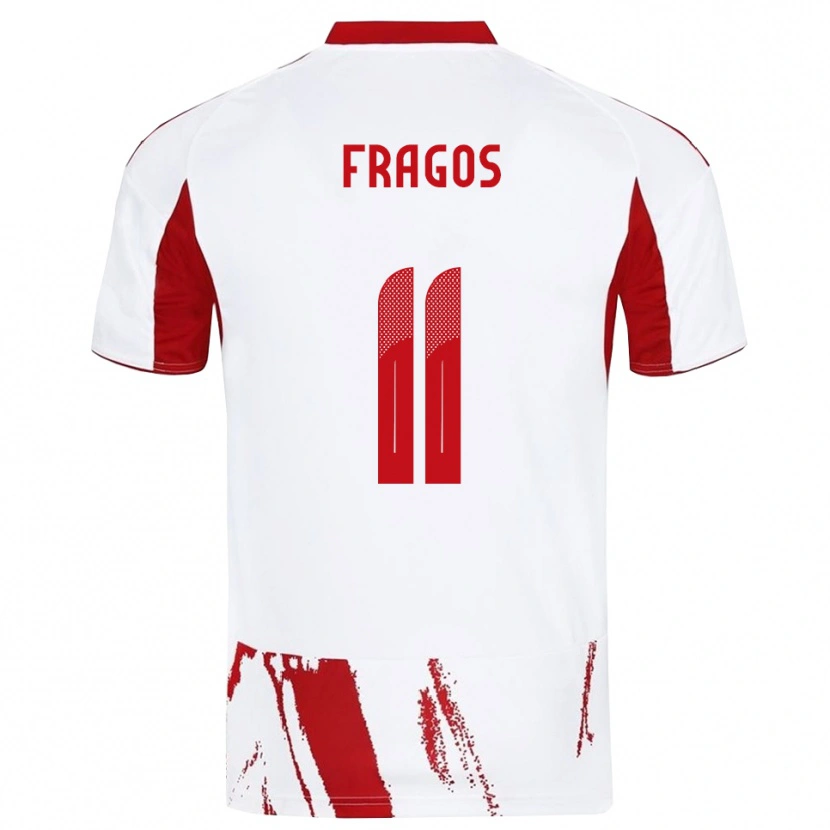 Danxen Dětské Georgios Fragos #11 Bíločervená Daleko Hráčské Dresy 2025/26 Dres