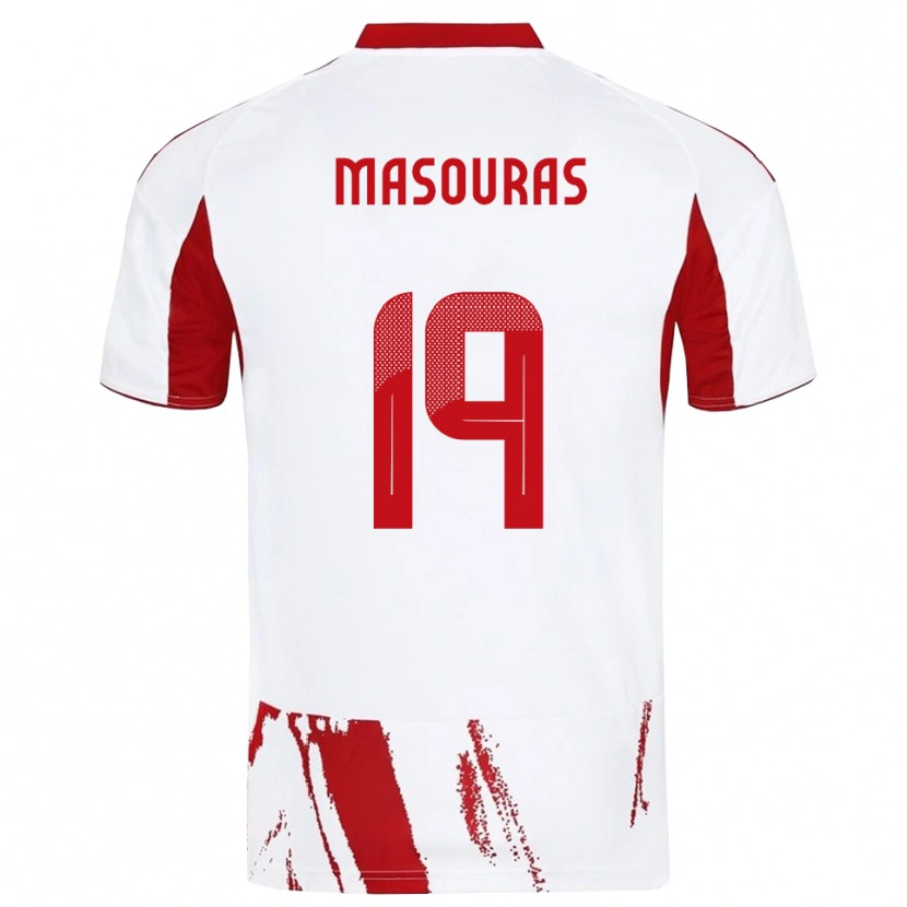 Danxen Dětské Georgios Masouras #19 Bíločervená Daleko Hráčské Dresy 2025/26 Dres