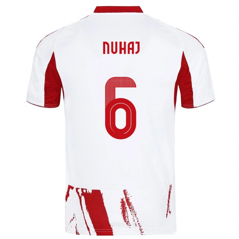 Danxen Dětské Fabjano Nuhaj #6 Bíločervená Daleko Hráčské Dresy 2025/26 Dres
