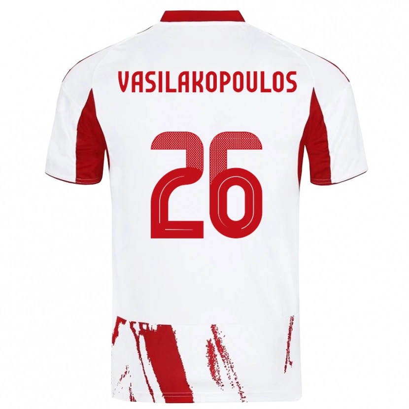 Danxen Dětské Sarantos Vasilakopoulos #26 Bíločervená Daleko Hráčské Dresy 2025/26 Dres