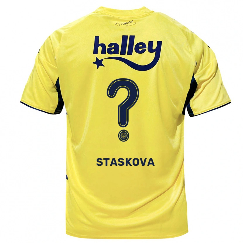 Danxen Dětské Andrea Stašková #0 Žlutá Tmavě Modrá Daleko Hráčské Dresy 2025/26 Dres