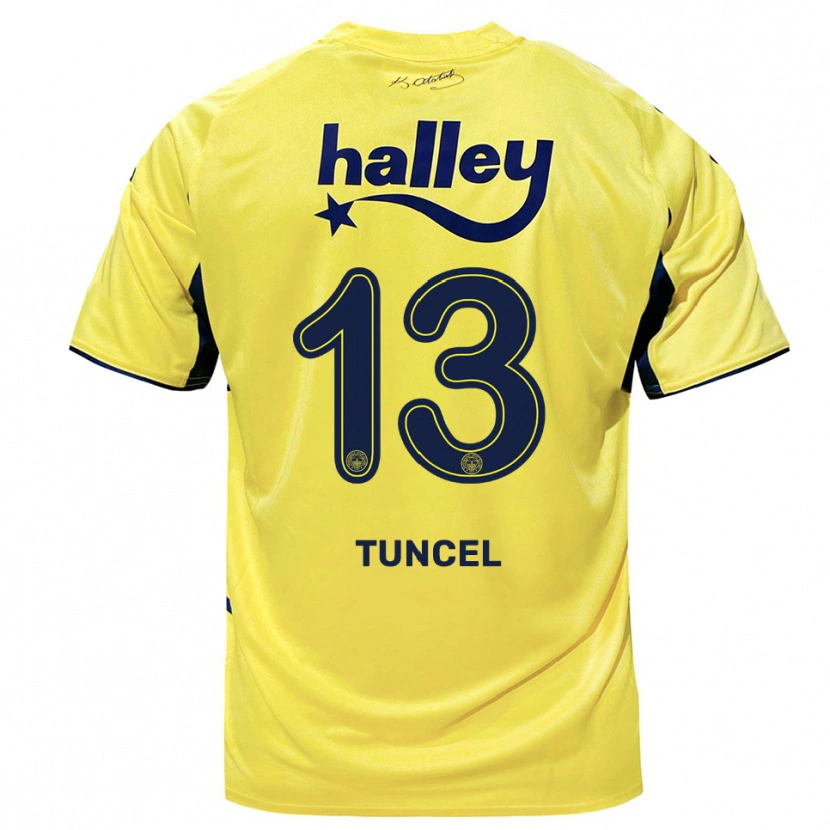 Danxen Dětské Ercan Tuncel #13 Žlutá Tmavě Modrá Daleko Hráčské Dresy 2025/26 Dres