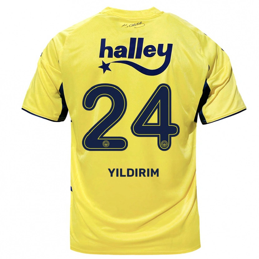 Danxen Dětské Fatoş Yıldırım #24 Žlutá Tmavě Modrá Daleko Hráčské Dresy 2025/26 Dres