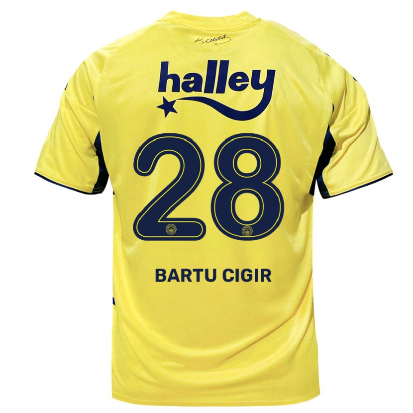 Danxen Dětské Can Bartu Çığır #28 Žlutá Tmavě Modrá Daleko Hráčské Dresy 2025/26 Dres