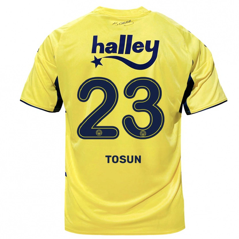 Danxen Dětské Cenk Tosun #23 Žlutá Tmavě Modrá Daleko Hráčské Dresy 2025/26 Dres