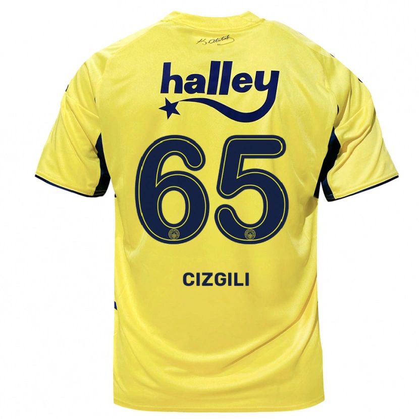 Danxen Dětské Muharrem Cizgili #65 Žlutá Tmavě Modrá Daleko Hráčské Dresy 2025/26 Dres