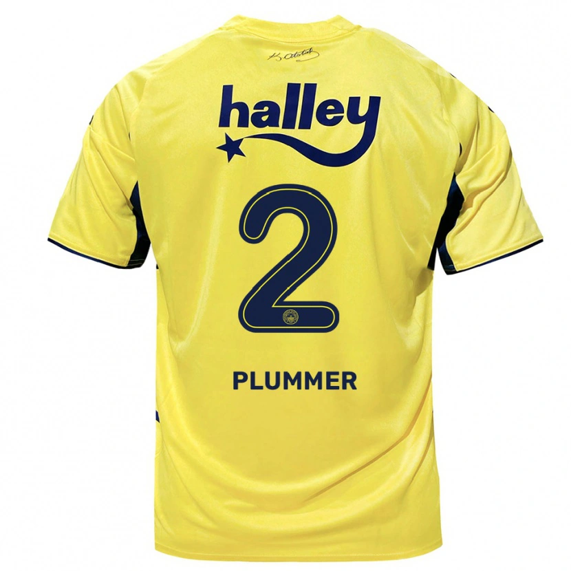 Danxen Dětské Konya Plummer #2 Žlutá Tmavě Modrá Daleko Hráčské Dresy 2025/26 Dres