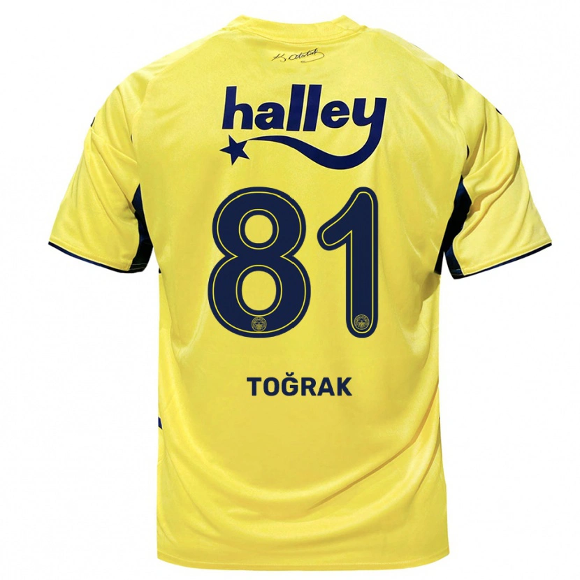 Danxen Dětské Şükür Toğrak #81 Žlutá Tmavě Modrá Daleko Hráčské Dresy 2025/26 Dres