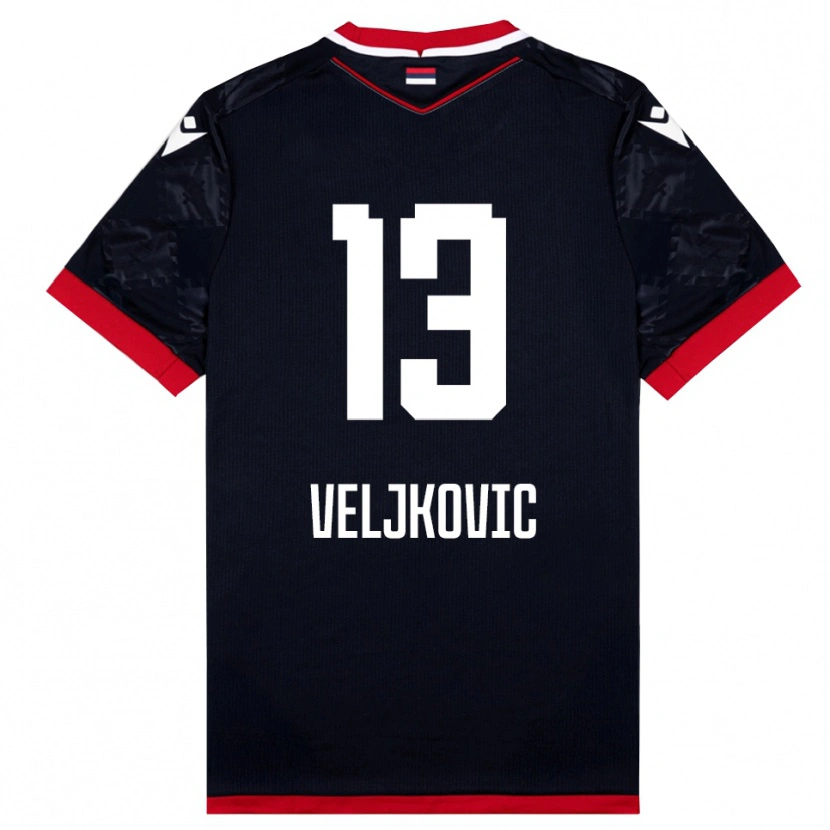 Danxen Dětské Milos Veljkovic #13 Černočervená Daleko Hráčské Dresy 2025/26 Dres
