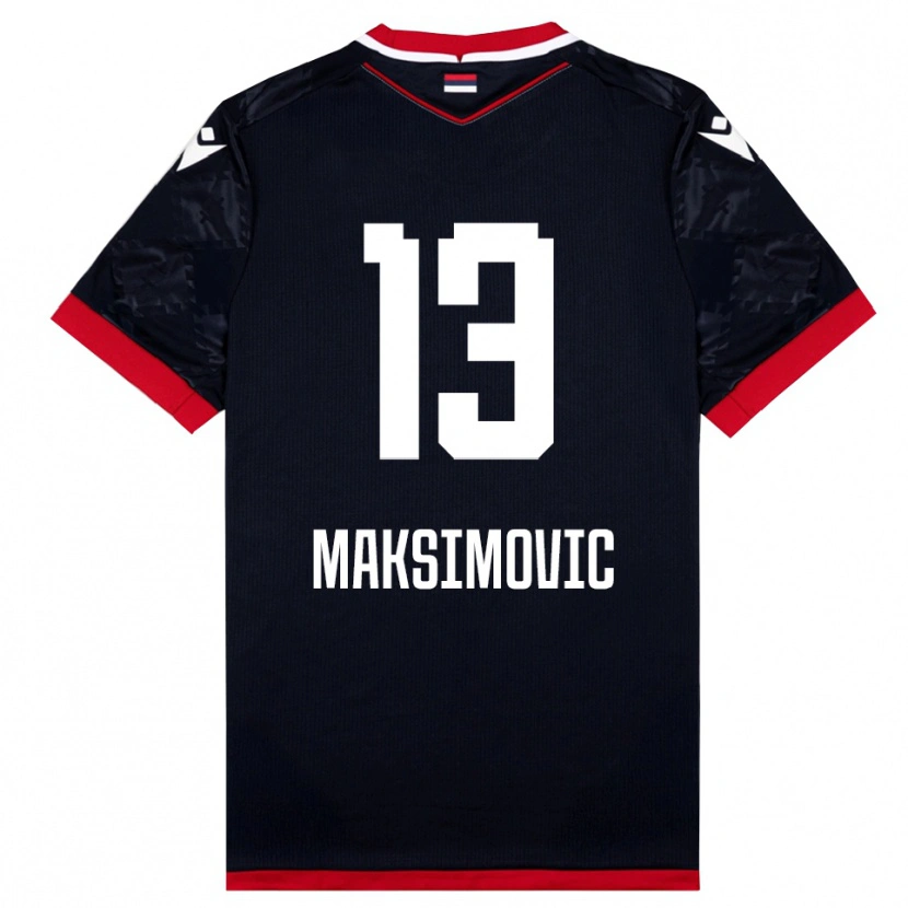 Danxen Dětské Filip Maksimovic #13 Černočervená Daleko Hráčské Dresy 2025/26 Dres