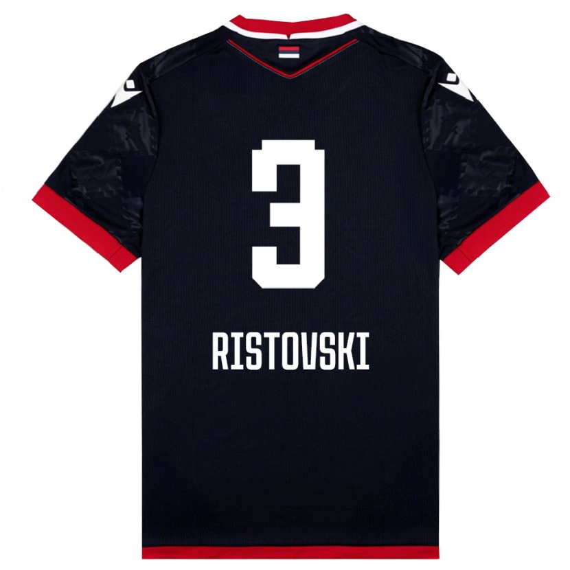 Danxen Dětské Gorazd Ristovski #3 Černočervená Daleko Hráčské Dresy 2025/26 Dres