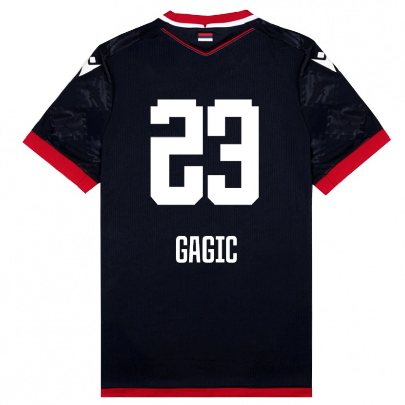Danxen Dětské Matija Gagic #23 Černočervená Daleko Hráčské Dresy 2025/26 Dres