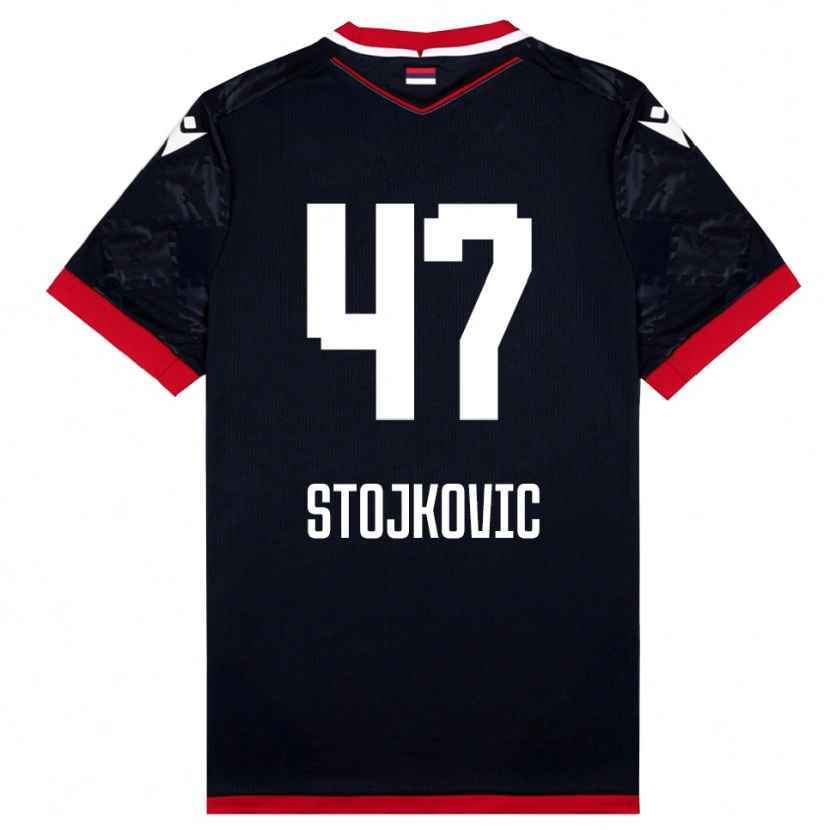 Danxen Dětské Strahinja Stojkovic #47 Černočervená Daleko Hráčské Dresy 2025/26 Dres