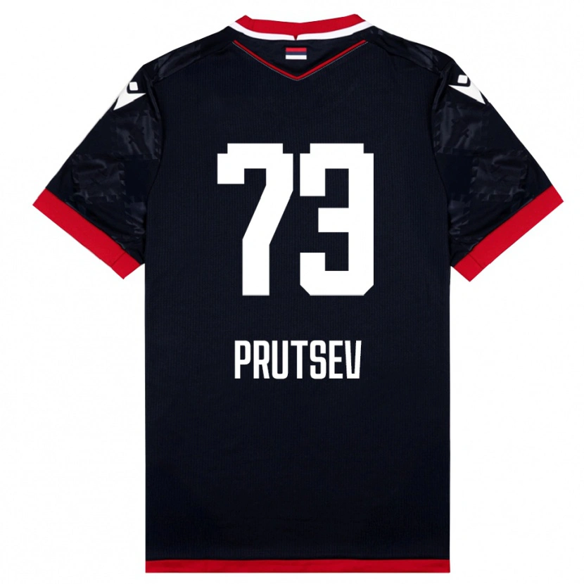 Danxen Dětské Egor Prutsev #73 Černočervená Daleko Hráčské Dresy 2025/26 Dres