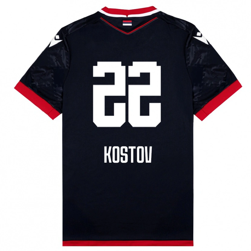 Danxen Dětské Vasilije Kostov #22 Černočervená Daleko Hráčské Dresy 2025/26 Dres