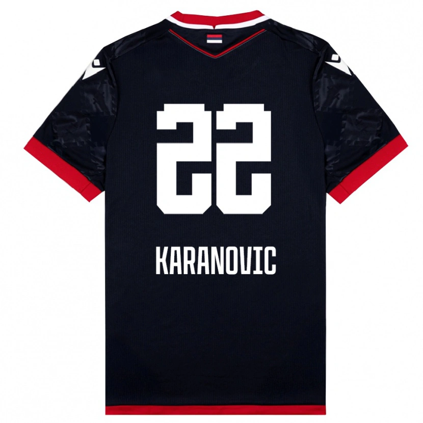 Danxen Dětské Danilo Karanovic #22 Černočervená Daleko Hráčské Dresy 2025/26 Dres