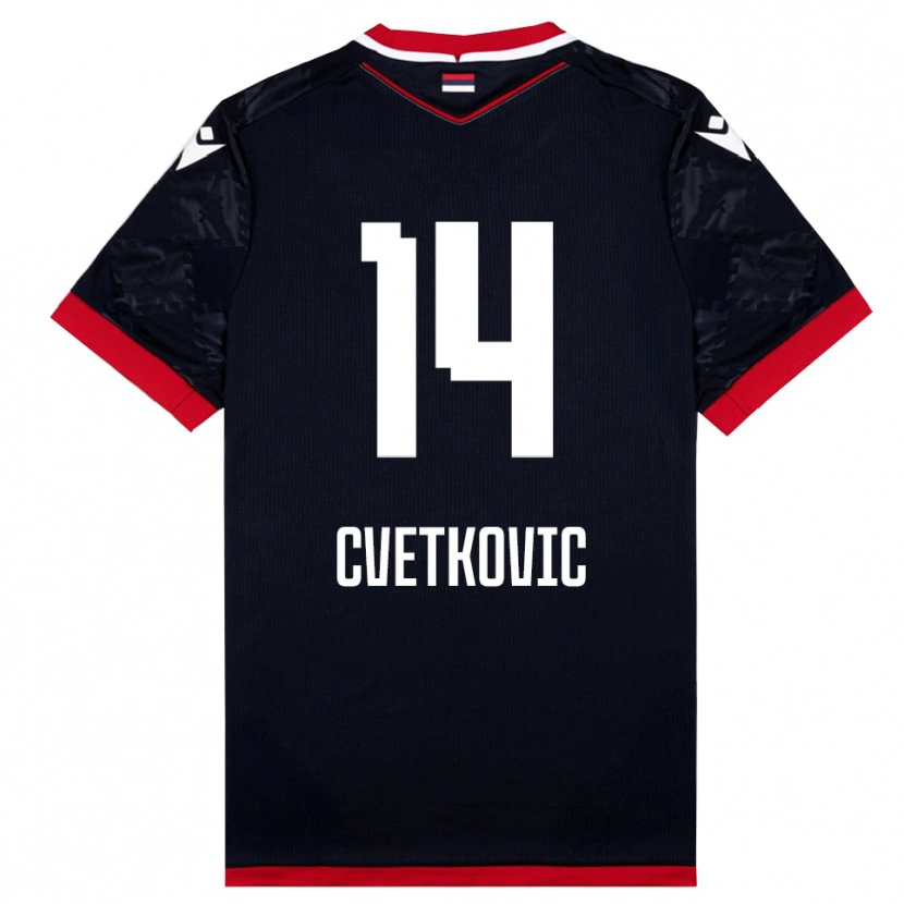 Danxen Dětské Djordje Cvetkovic #14 Černočervená Daleko Hráčské Dresy 2025/26 Dres