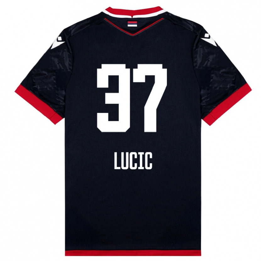 Danxen Dětské Vladimir Lucic #37 Černočervená Daleko Hráčské Dresy 2025/26 Dres