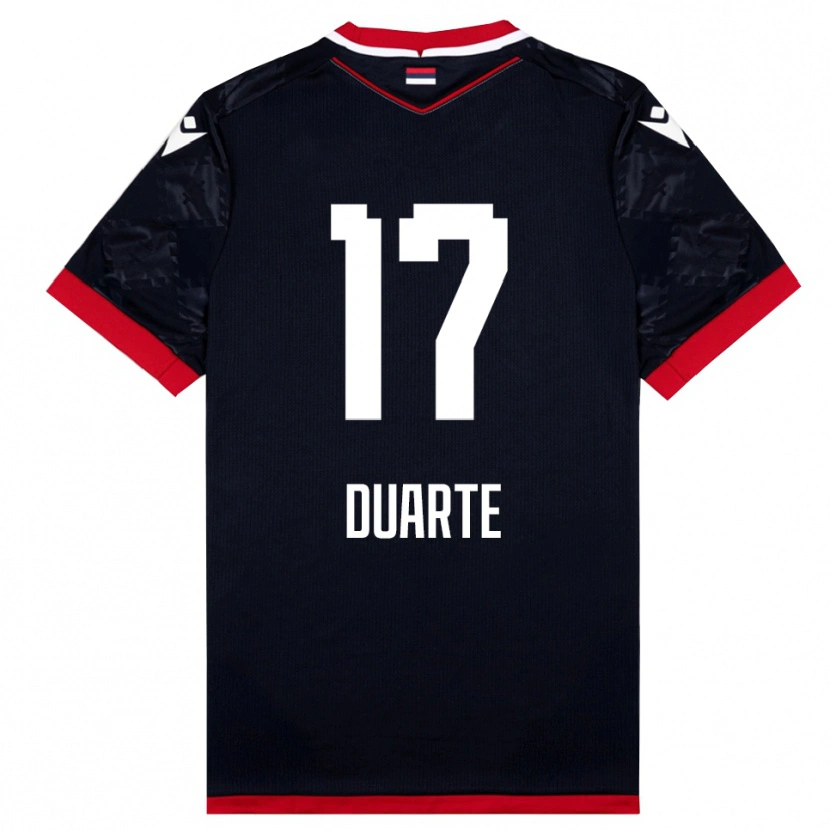 Danxen Dětské Bruno Duarte #17 Černočervená Daleko Hráčské Dresy 2025/26 Dres