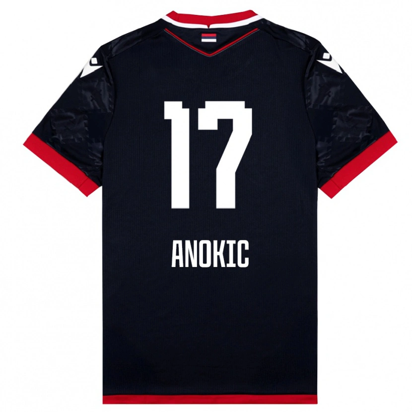 Danxen Dětské Dragan Anokic #17 Černočervená Daleko Hráčské Dresy 2025/26 Dres