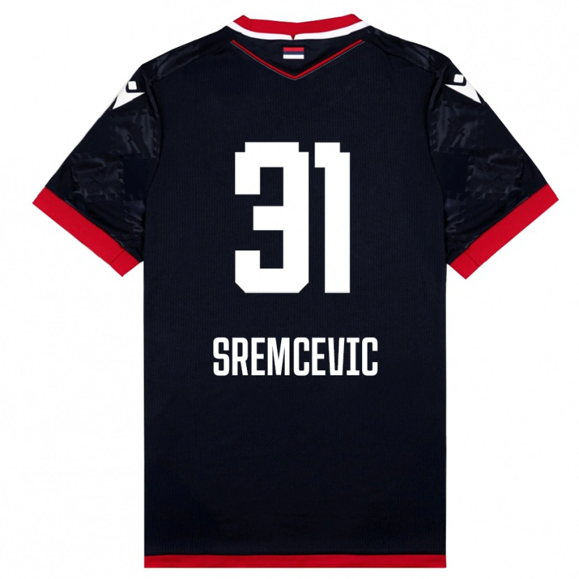 Danxen Dětské Uros Sremcevic #31 Černočervená Daleko Hráčské Dresy 2025/26 Dres