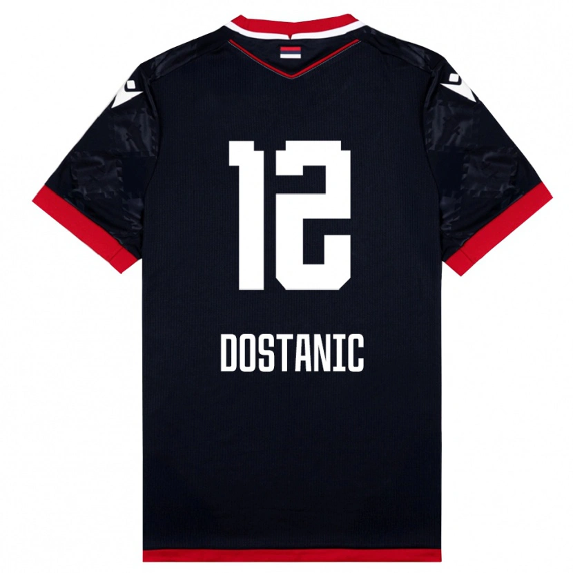 Danxen Dětské Filip Dostanic #12 Černočervená Daleko Hráčské Dresy 2025/26 Dres