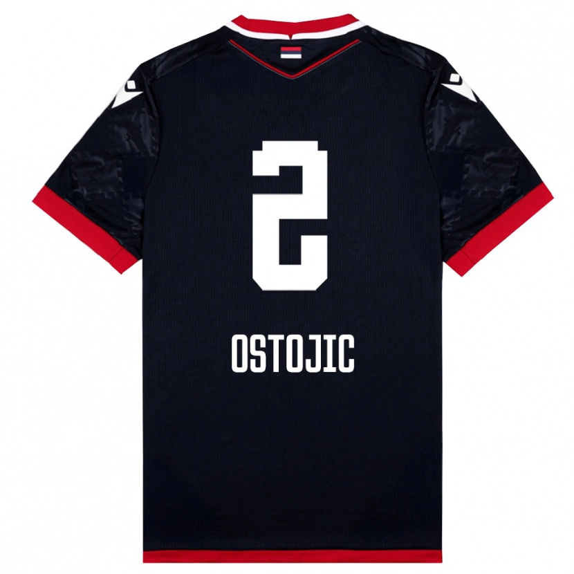 Danxen Dětské Mateja Ostojic #2 Černočervená Daleko Hráčské Dresy 2025/26 Dres