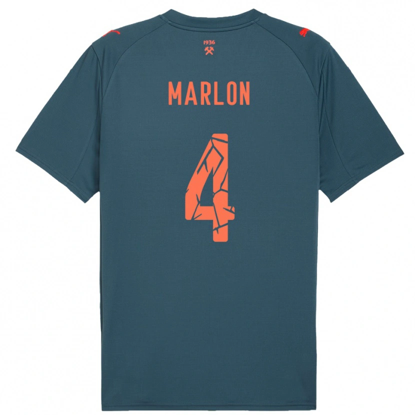 Danxen Dětské Marlon #4 Tmavě Modrá Červená Daleko Hráčské Dresy 2025/26 Dres
