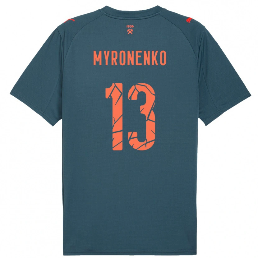 Danxen Dětské Viktoriia Myronenko #13 Tmavě Modrá Červená Daleko Hráčské Dresy 2025/26 Dres