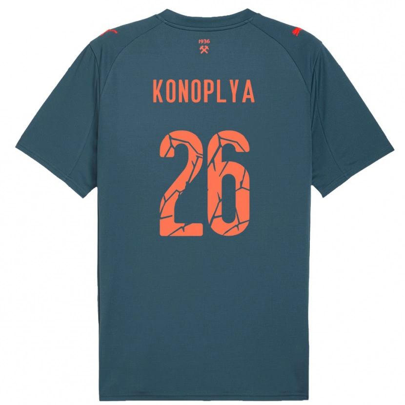 Danxen Dětské Yukhym Konoplya #26 Tmavě Modrá Červená Daleko Hráčské Dresy 2025/26 Dres