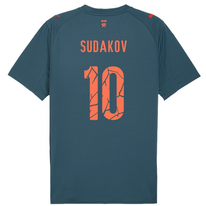 Danxen Dětské Georgiy Sudakov #10 Tmavě Modrá Červená Daleko Hráčské Dresy 2025/26 Dres