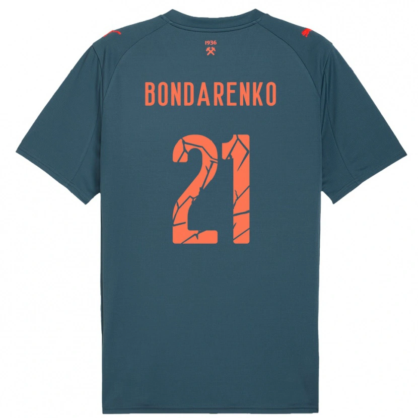 Danxen Dětské Artem Bondarenko #21 Tmavě Modrá Červená Daleko Hráčské Dresy 2025/26 Dres