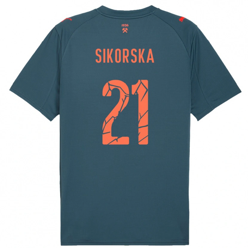 Danxen Dětské Anastasiia Sikorska #21 Tmavě Modrá Červená Daleko Hráčské Dresy 2025/26 Dres