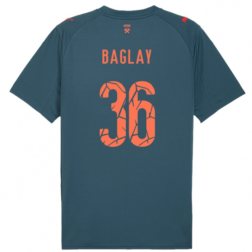 Danxen Dětské Rostyslav Baglay #36 Tmavě Modrá Červená Daleko Hráčské Dresy 2025/26 Dres