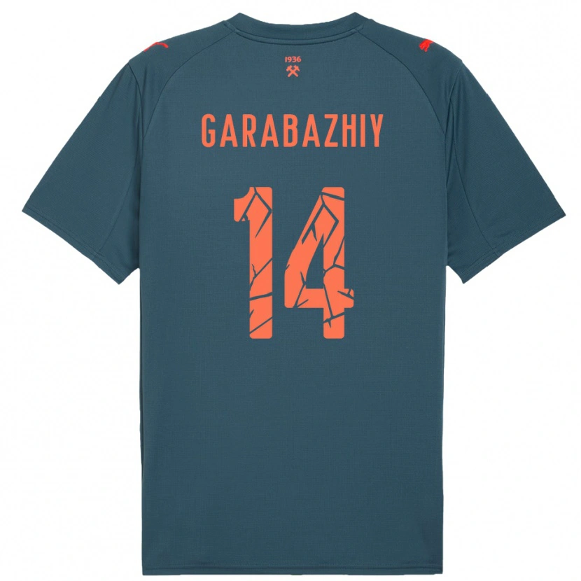 Danxen Dětské Anton Garabazhiy #14 Tmavě Modrá Červená Daleko Hráčské Dresy 2025/26 Dres