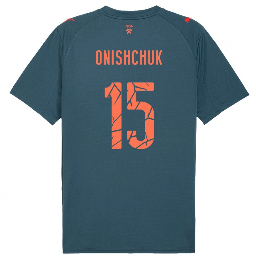 Danxen Dětské Yegor Onishchuk #15 Tmavě Modrá Červená Daleko Hráčské Dresy 2025/26 Dres