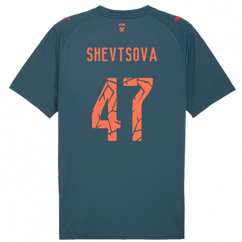 Danxen Dětské Viktoriia Shevtsova #47 Tmavě Modrá Červená Daleko Hráčské Dresy 2025/26 Dres
