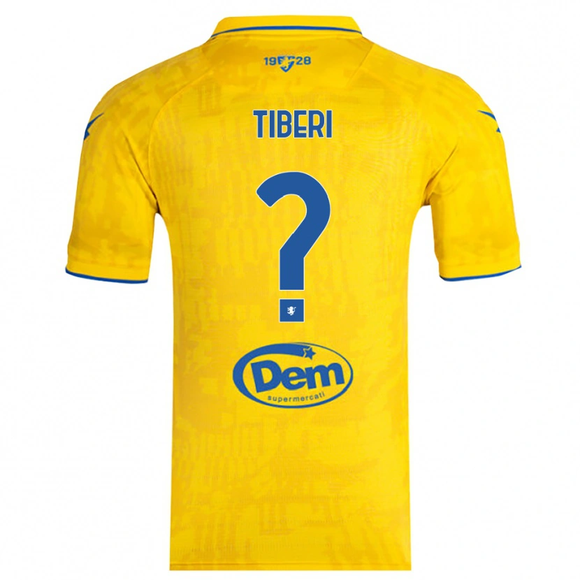 Danxen Pánské Gianluca Tiberi #0 Žlutomodrá Domů Hráčské Dresy 2025/26 Dres
