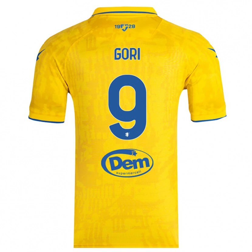 Danxen Pánské Lorenzo Gori #9 Žlutomodrá Domů Hráčské Dresy 2025/26 Dres
