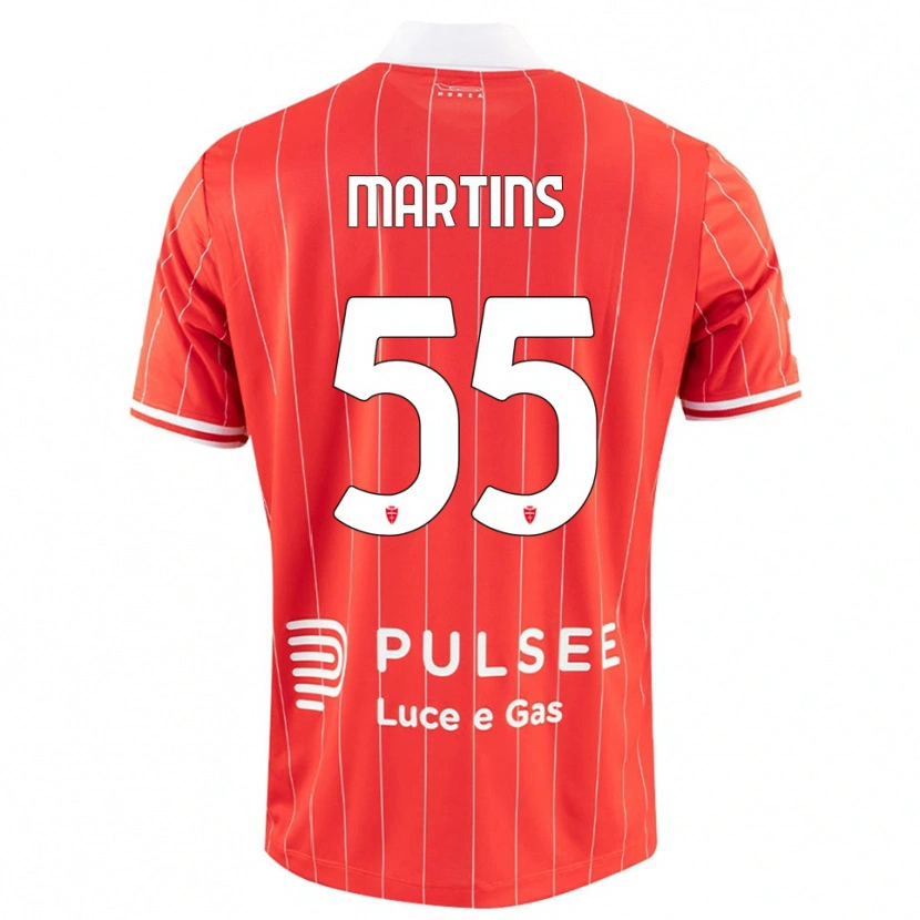 Danxen Pánské Kevin Martins #55 Červenobílá Domů Hráčské Dresy 2025/26 Dres
