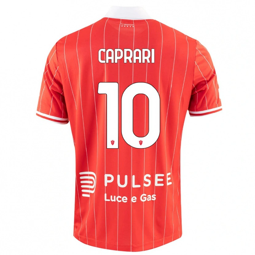 Danxen Pánské Gianluca Caprari #10 Červenobílá Domů Hráčské Dresy 2025/26 Dres