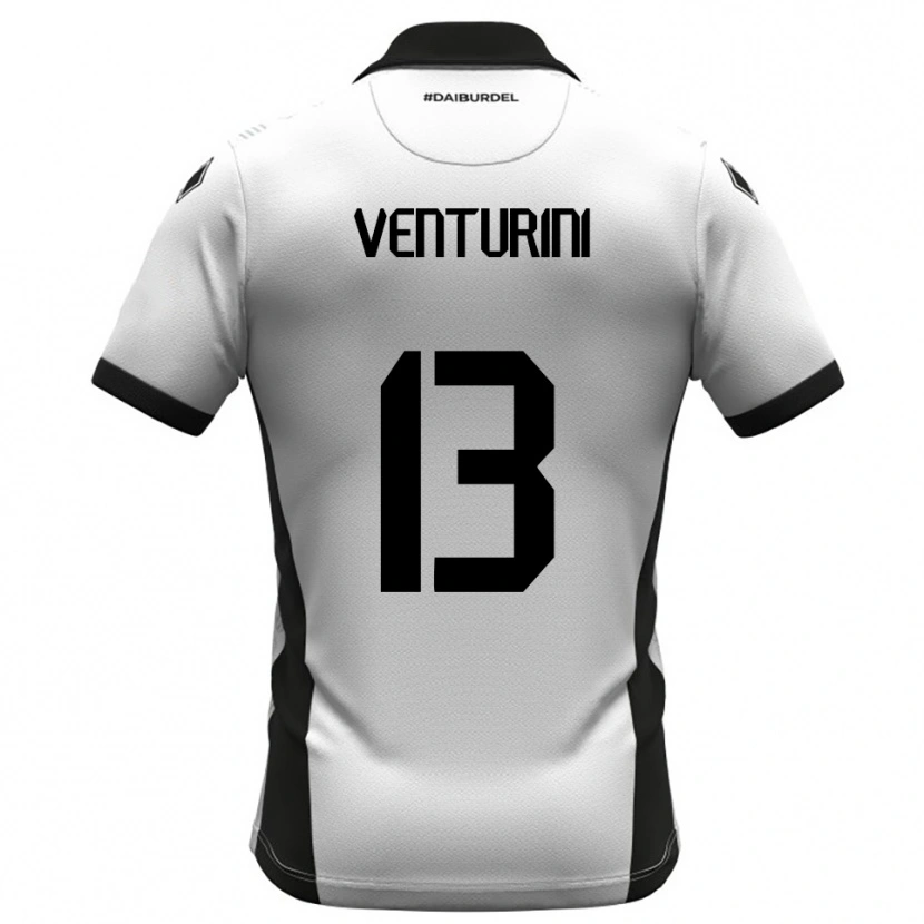 Danxen Pánské Diego Venturini #13 Bíločerno-Oranžová Domů Hráčské Dresy 2025/26 Dres