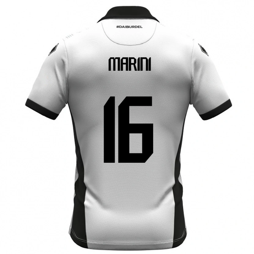 Danxen Pánské David Marini #16 Bíločerno-Oranžová Domů Hráčské Dresy 2025/26 Dres