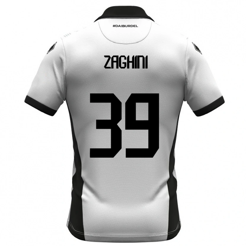 Danxen Pánské Mattia Zaghini #39 Bíločerno-Oranžová Domů Hráčské Dresy 2025/26 Dres