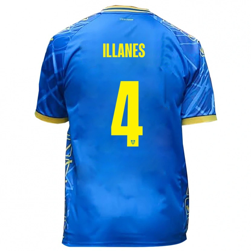 Danxen Pánské Julián Illanes #4 Nebeská Modrá Žlutá Domů Hráčské Dresy 2025/26 Dres