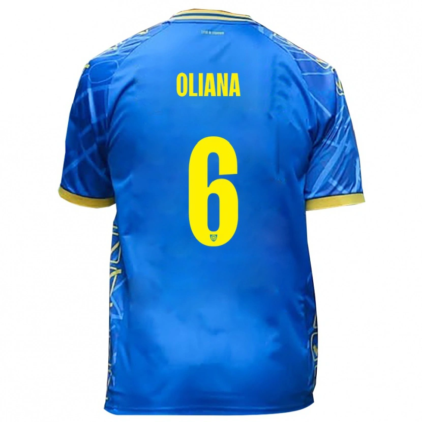 Danxen Pánské Filippo Oliana #6 Nebeská Modrá Žlutá Domů Hráčské Dresy 2025/26 Dres